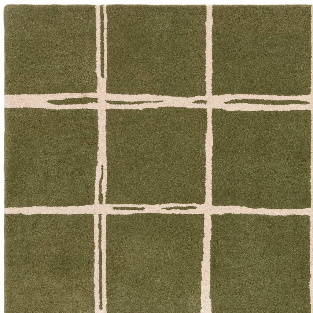 Albany Grid Olive Rug