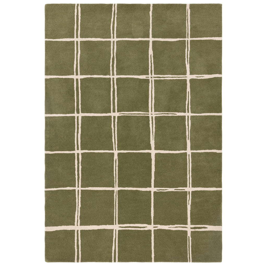 Albany Grid Olive Rug