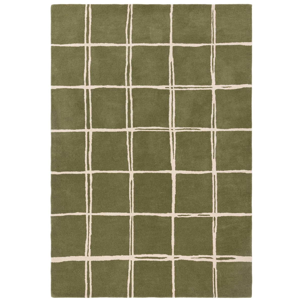 Albany Grid Olive Rug
