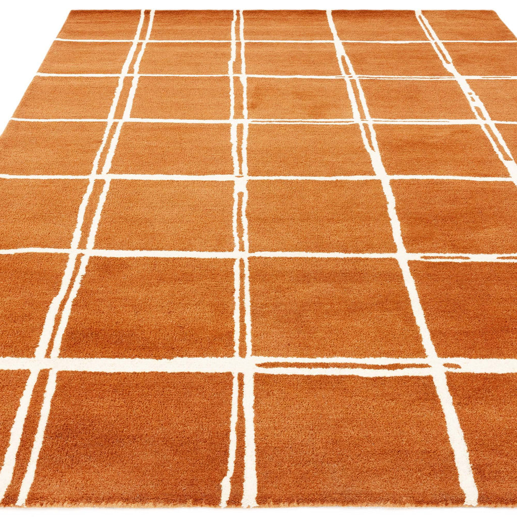 Albany Grid Rust Rug