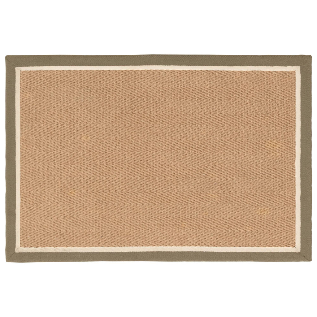 Bordo Herringbone Khaki Cream