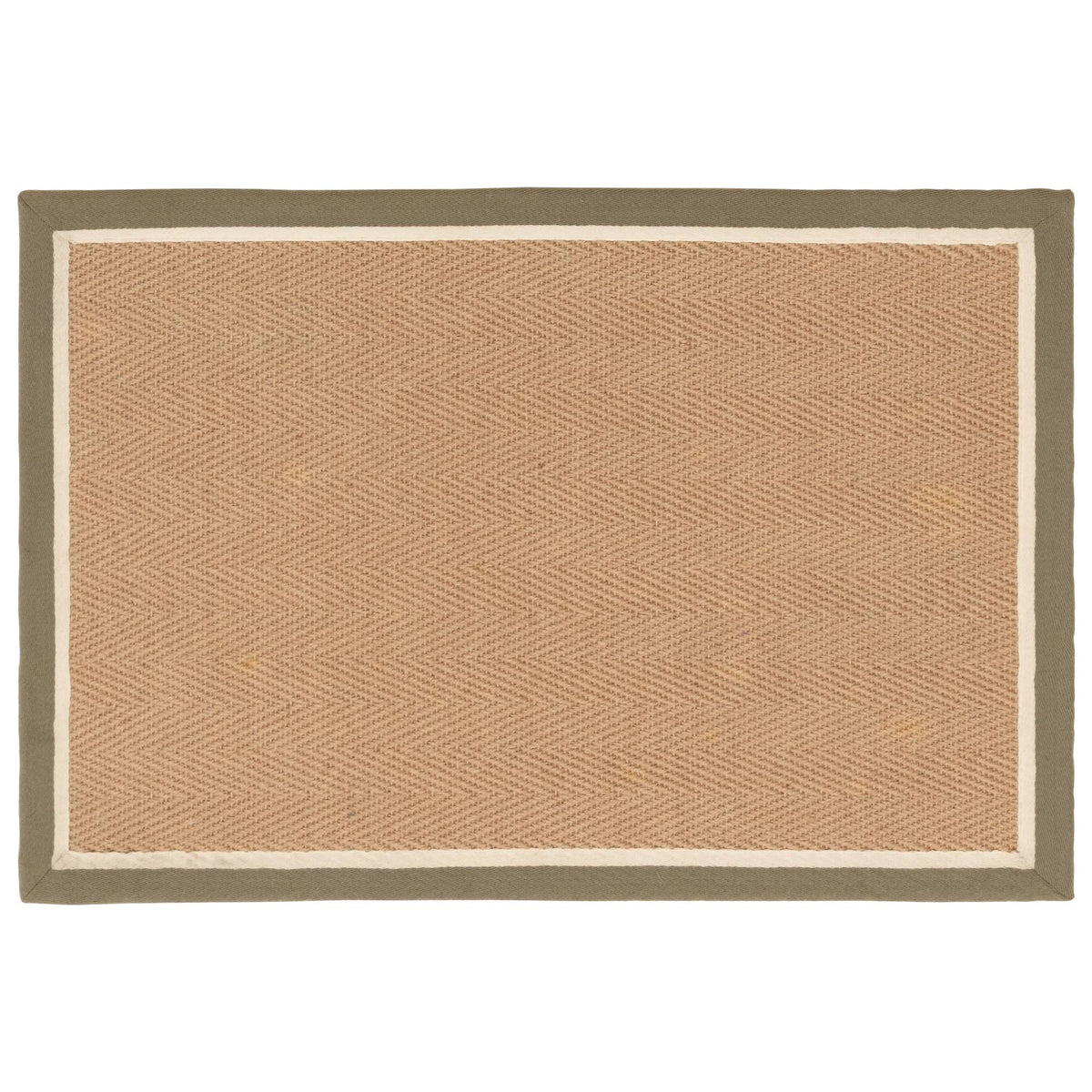 Bordo Herringbone Khaki Cream