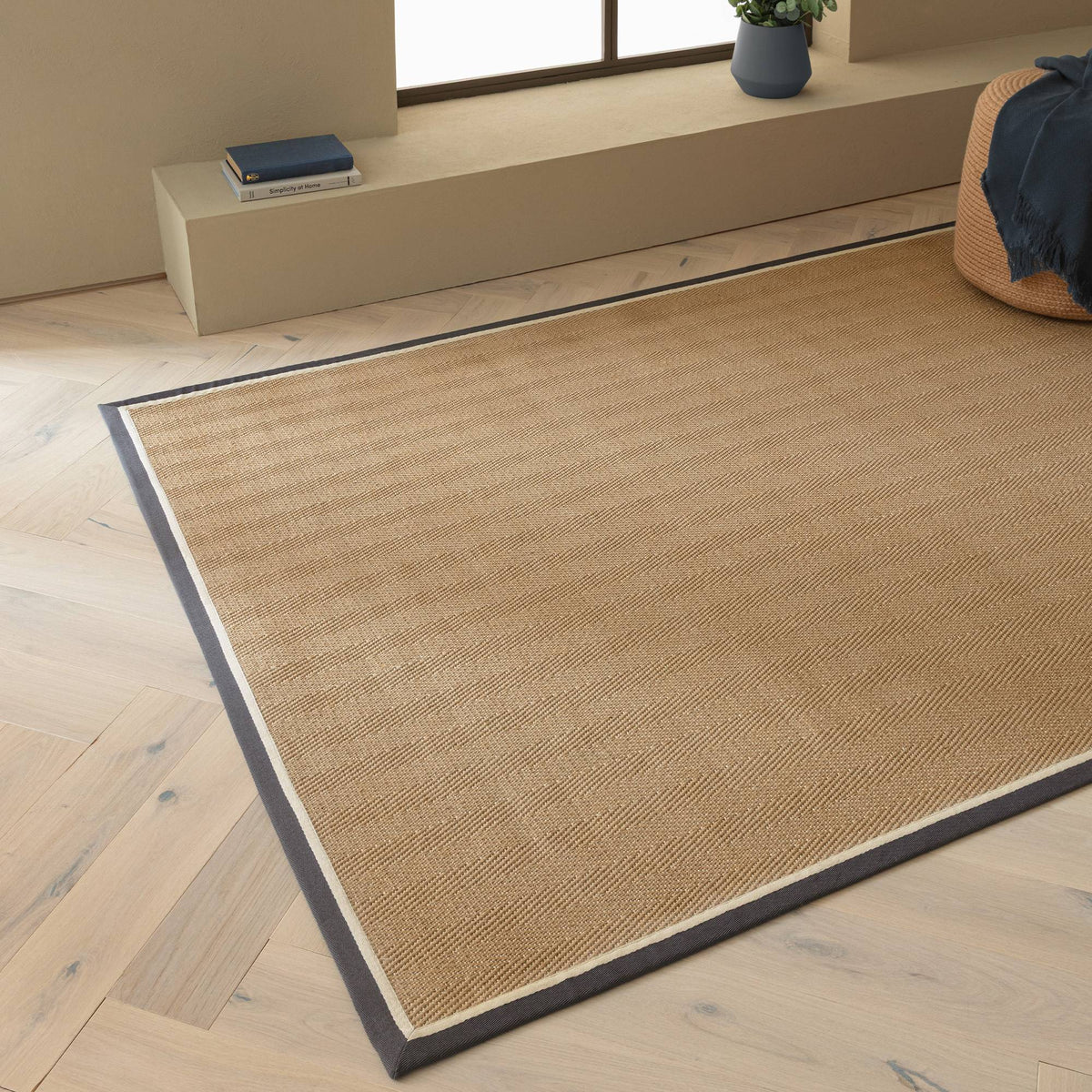 Bordo Herringbone Slate Cream