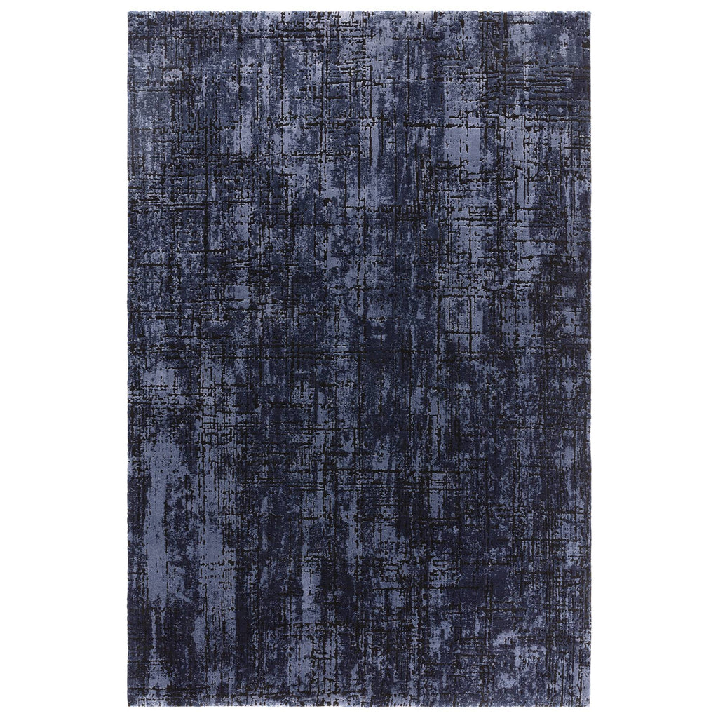 Kuza Abstract Navy Rug