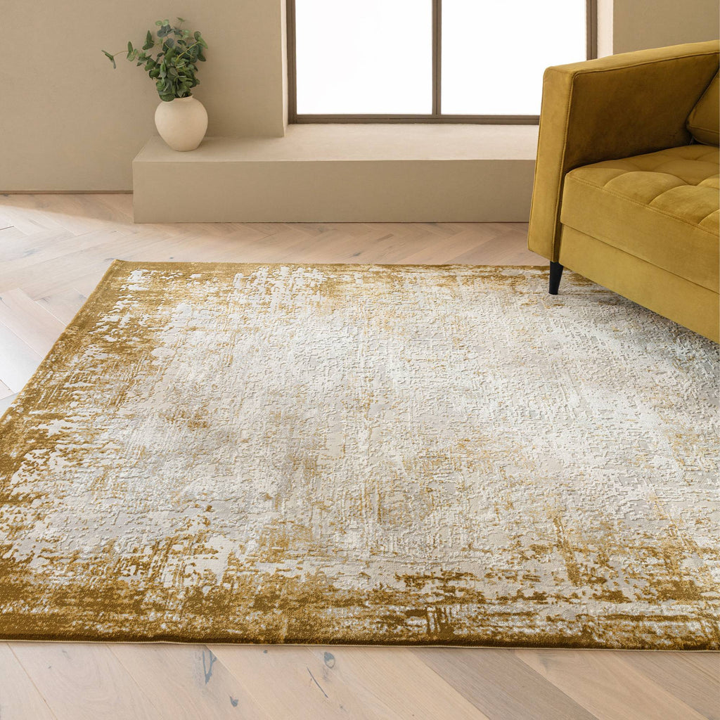 Kuza Border Gold Rug