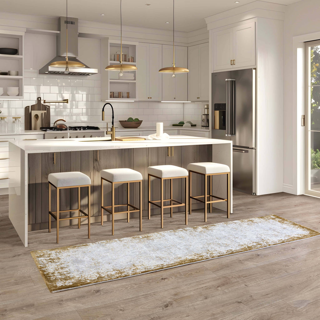 Kuza Border Gold Rug