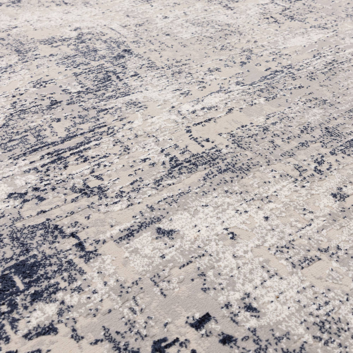 Kuza Border Navy Rug