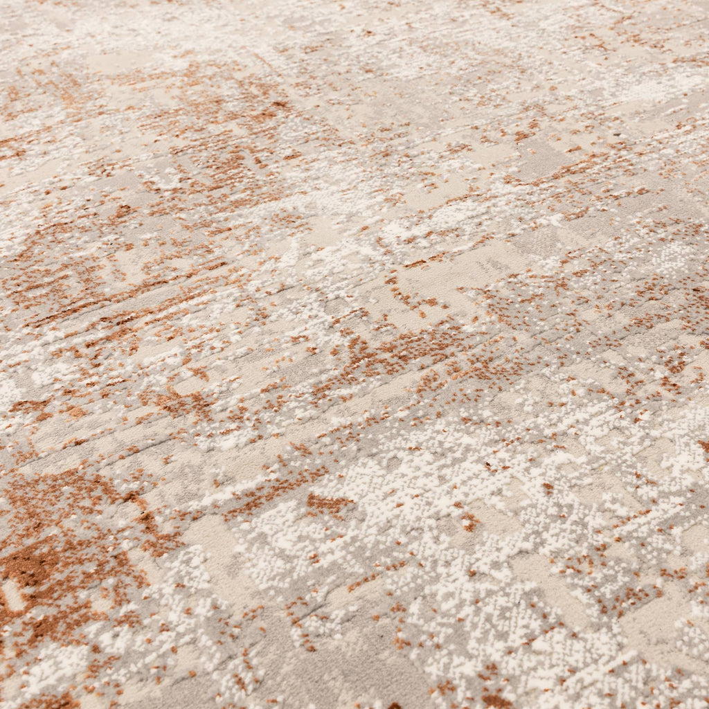 Kuza Border Terracotta Rug