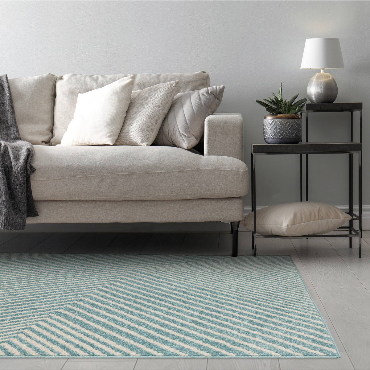 Muse Blue Cross Rug MU19