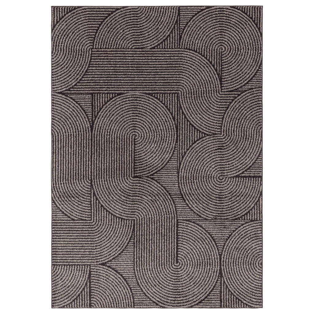 Muse Charcoal Swirl Rug MU01