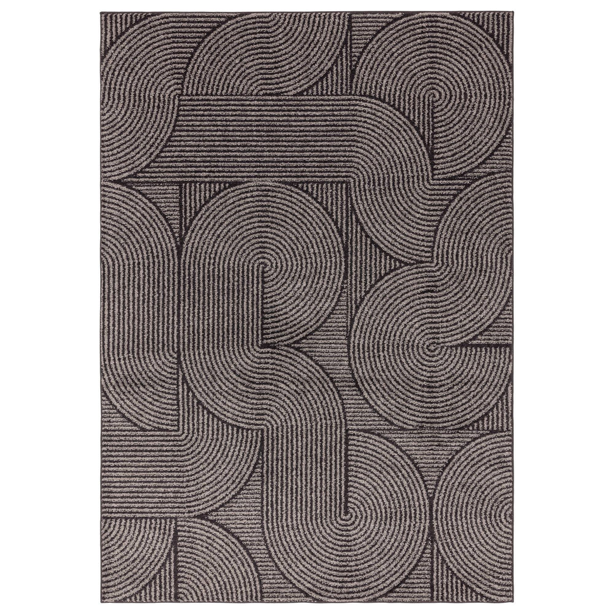 Muse Charcoal Swirl Rug MU01