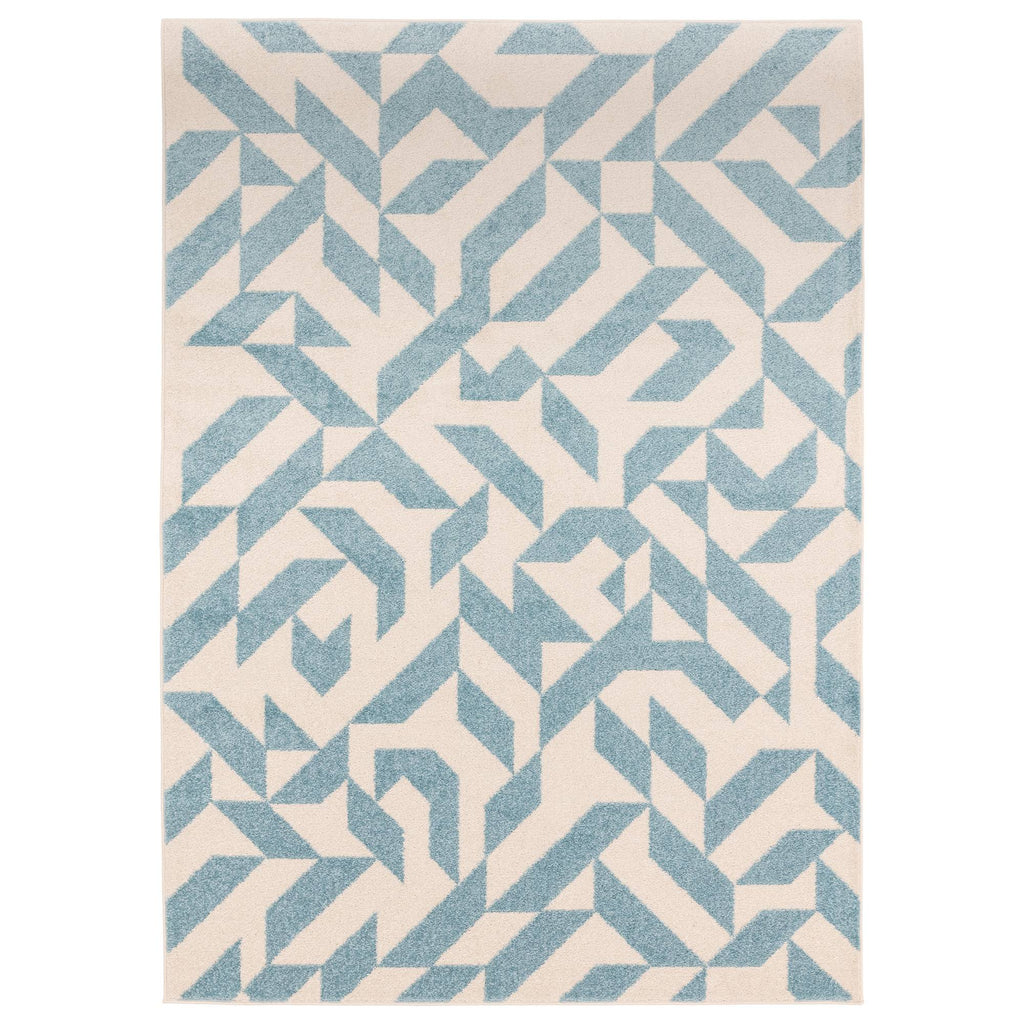 Muse Blue Shapes Rug MU03