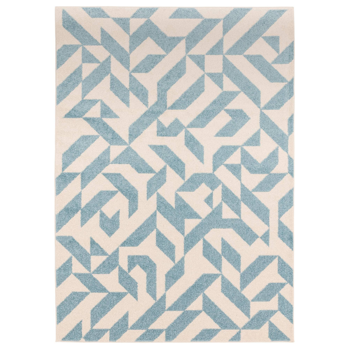 Muse Blue Shapes Rug MU03
