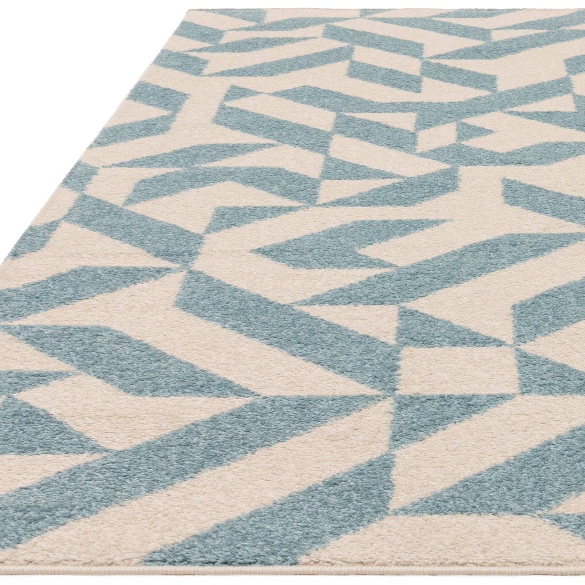 Muse Blue Shapes Rug MU03