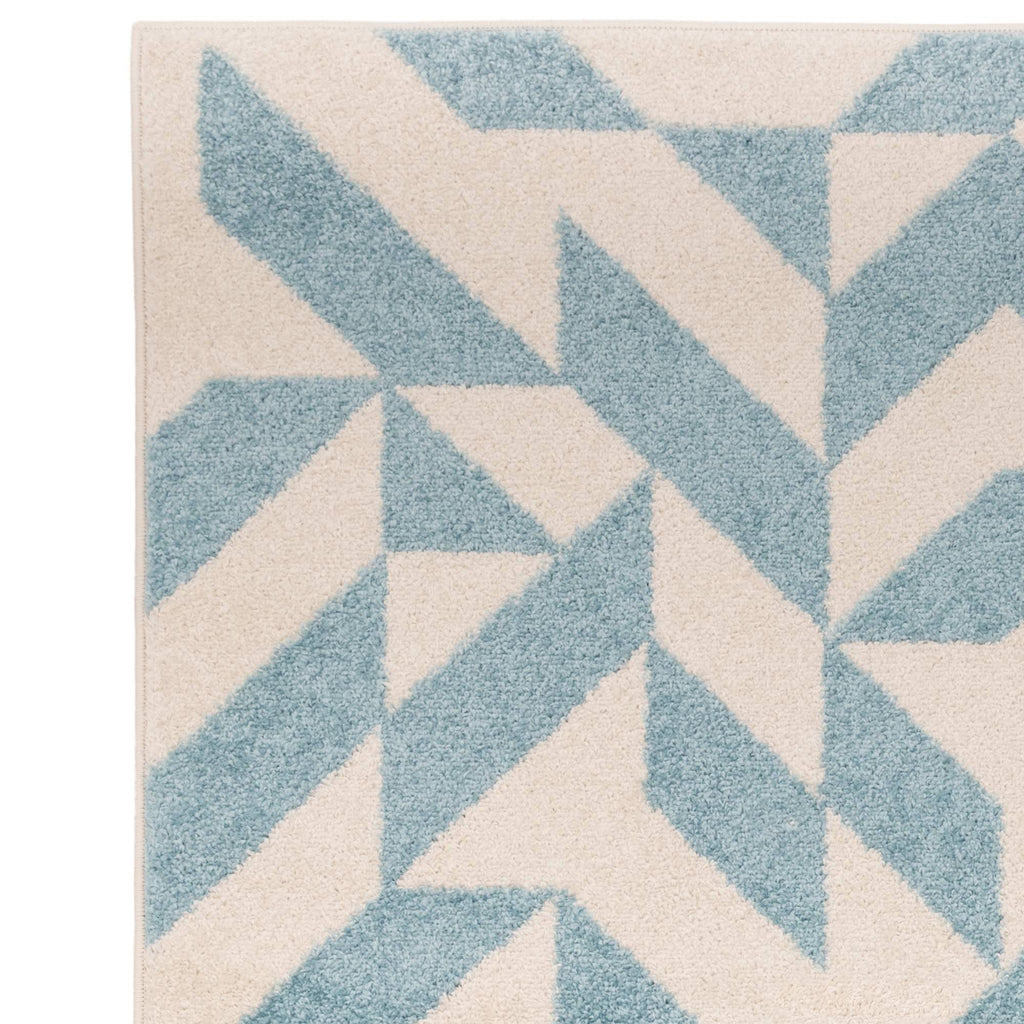 Muse Blue Shapes Rug MU03
