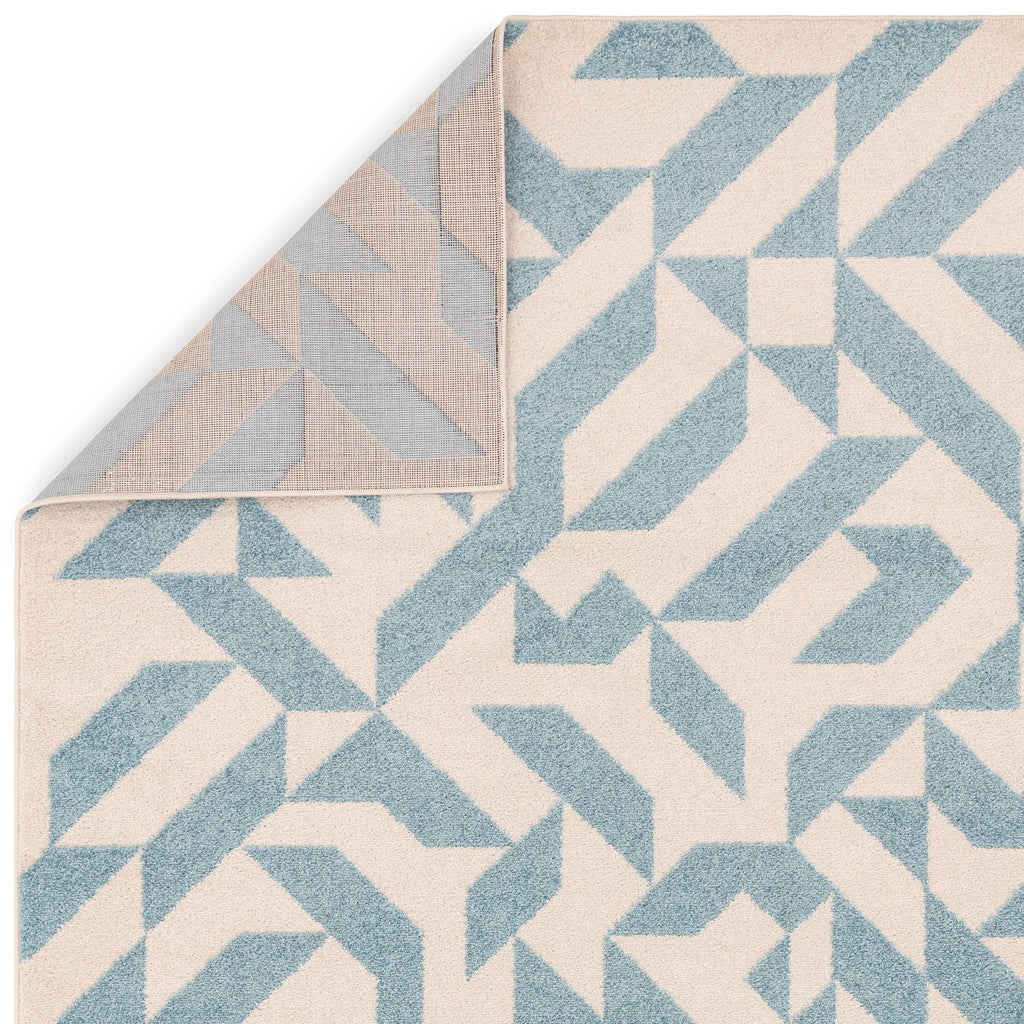 Muse Blue Shapes Rug MU03