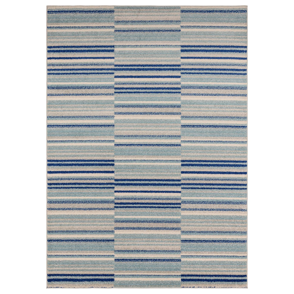 Muse Blue Stripe Rug MU05