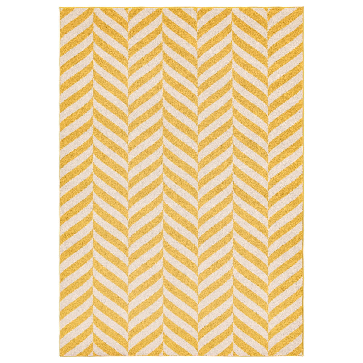 Muse Yellow Chevron Rug MU08