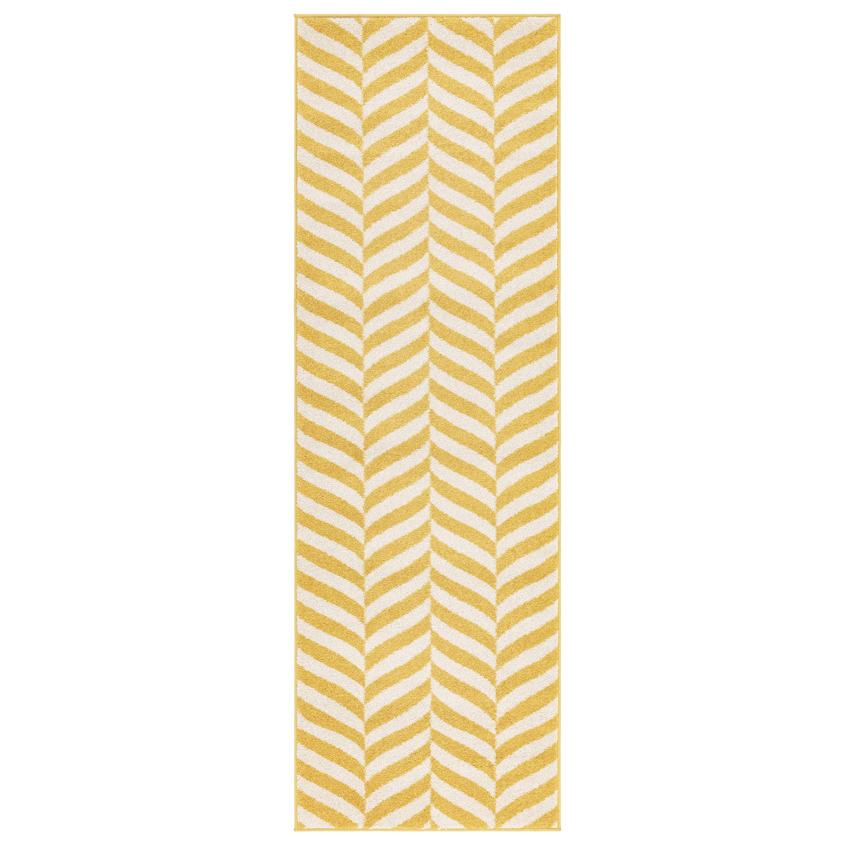 Muse Yellow Chevron Rug MU08