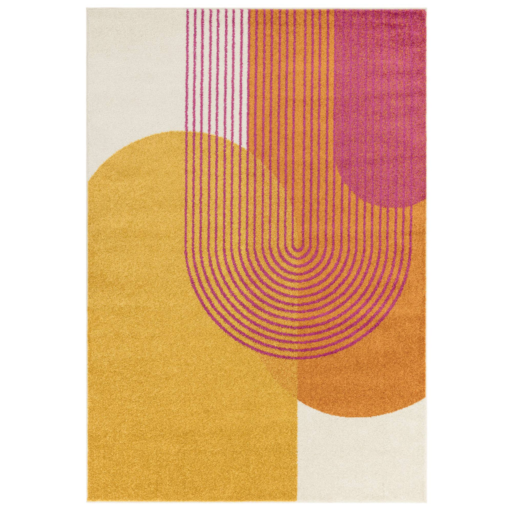 Muse Orange Retro Rug MU13