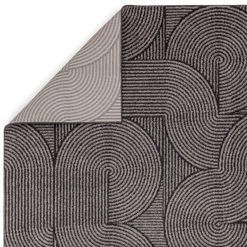 Muse Charcoal Swirl Rug MU01