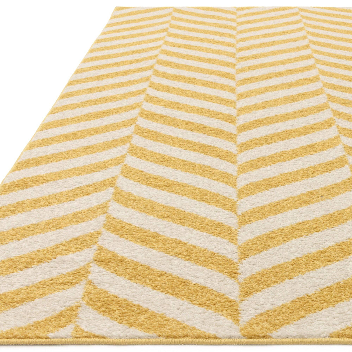 Muse Yellow Chevron Rug MU08