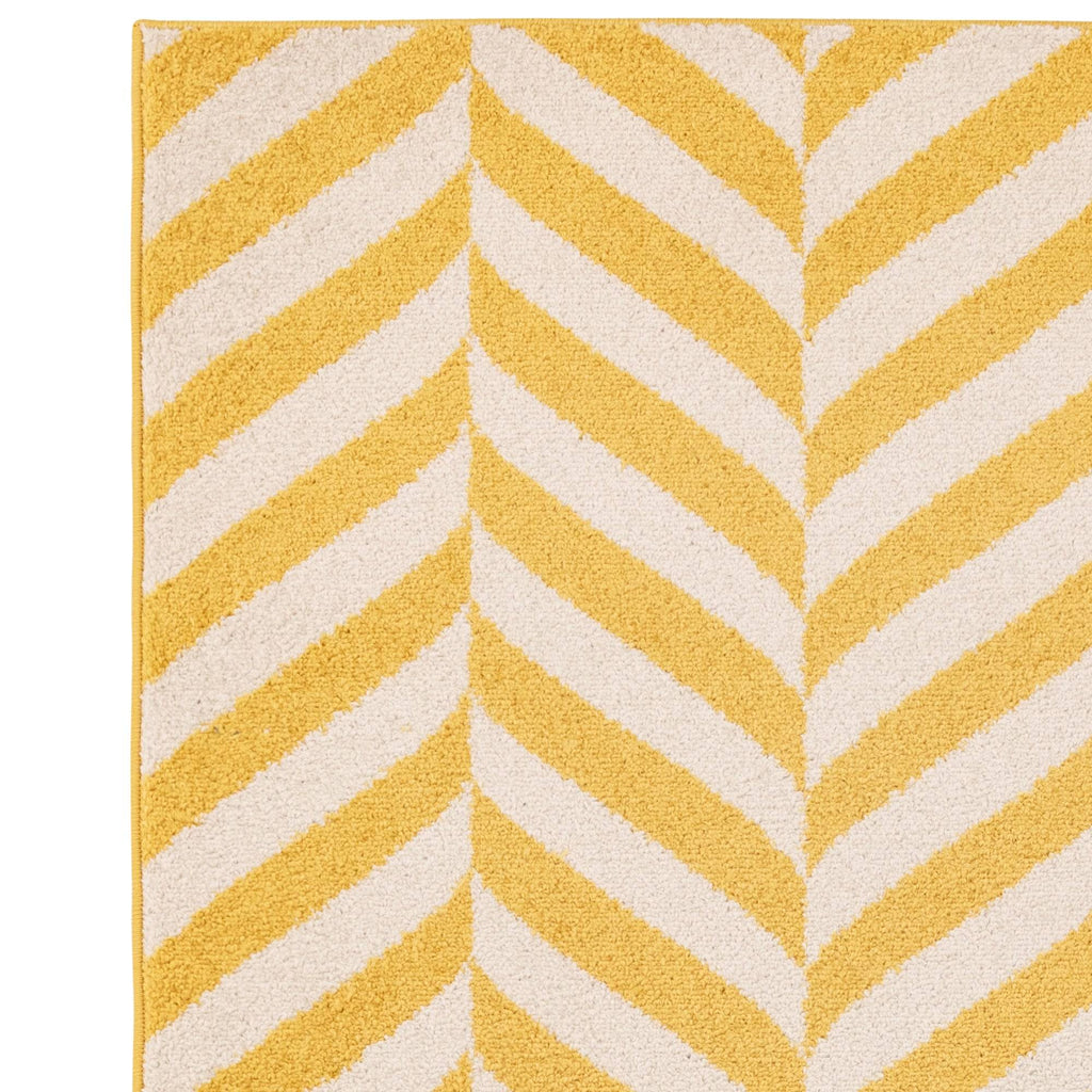 Muse Yellow Chevron Rug MU08