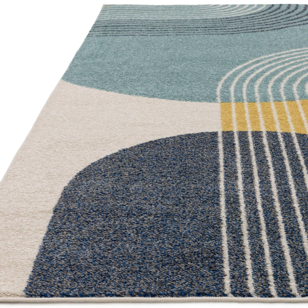 Muse Blue Retro Rug MU15
