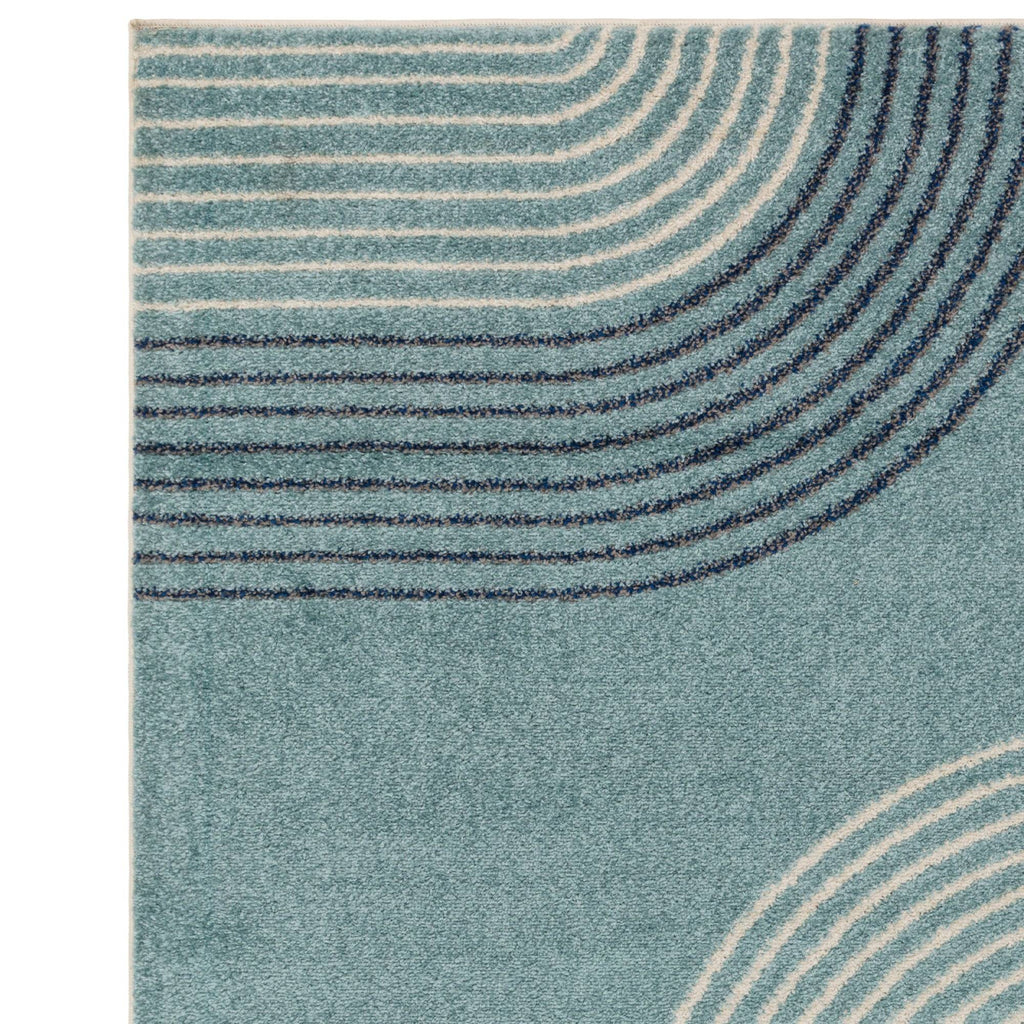 Muse Blue Retro Rug MU15
