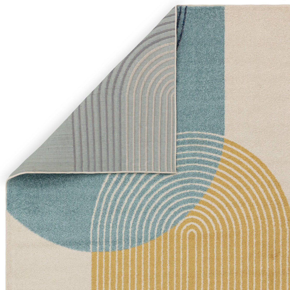 Muse Blue Retro Rug MU15